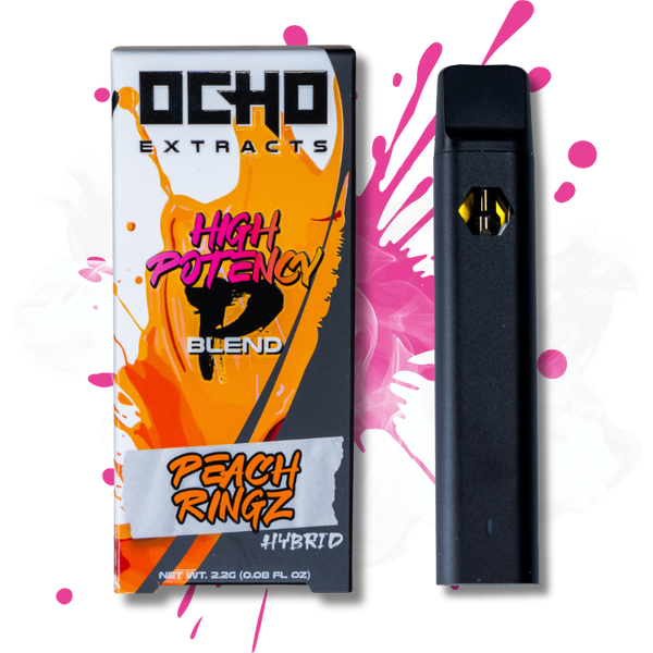 2.2 Gram Disposable P Blend Peach Ringz – Ocho Extracts