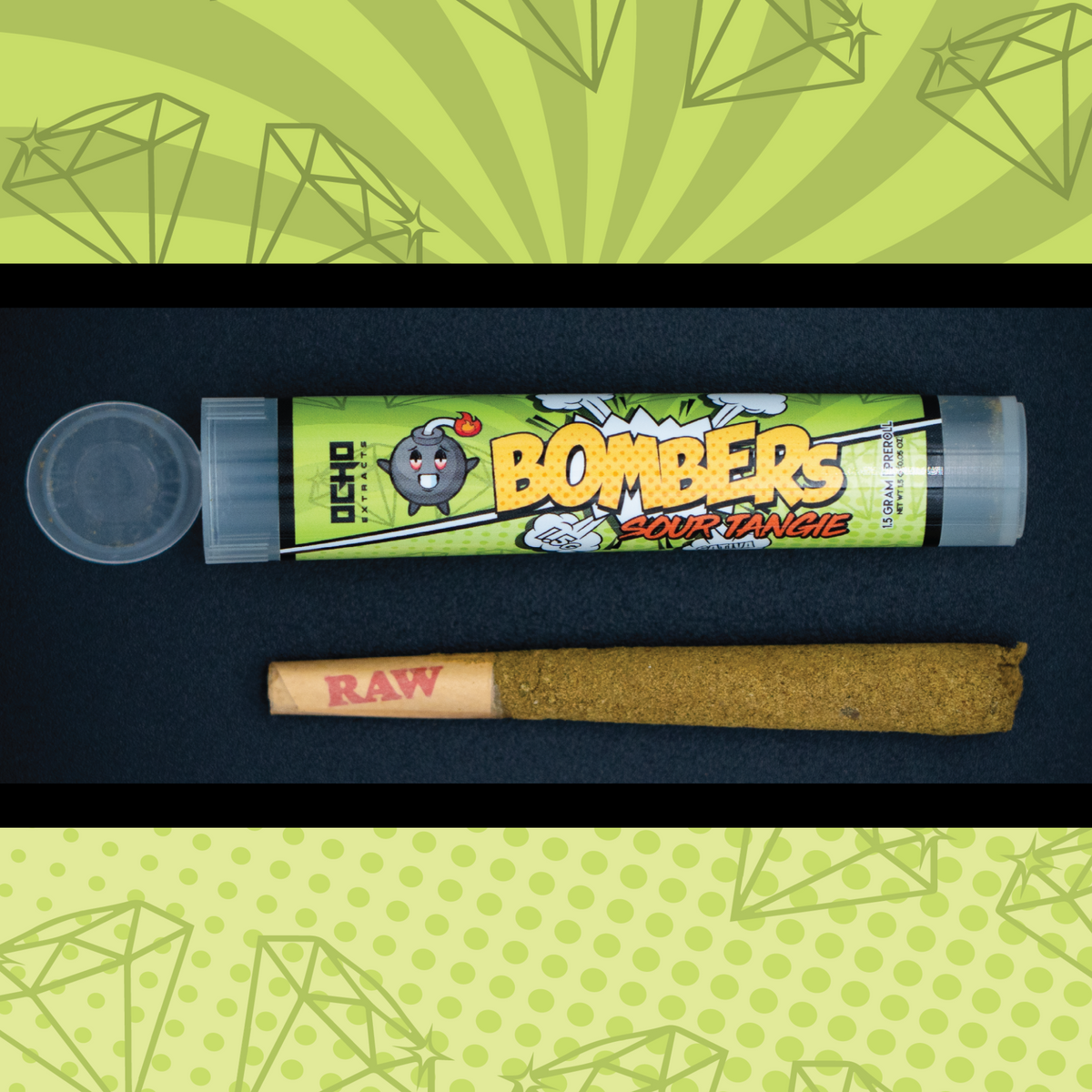 THCA Prerolls - Bombers - Sour Tangie - 1.5 Grams