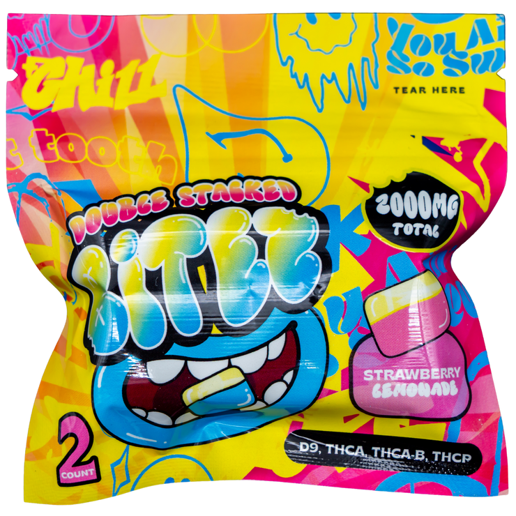 Biteez BITEZ - THCA + Delta-9 + THCP 2000MG Gummies - Strawberry Lemonade ...