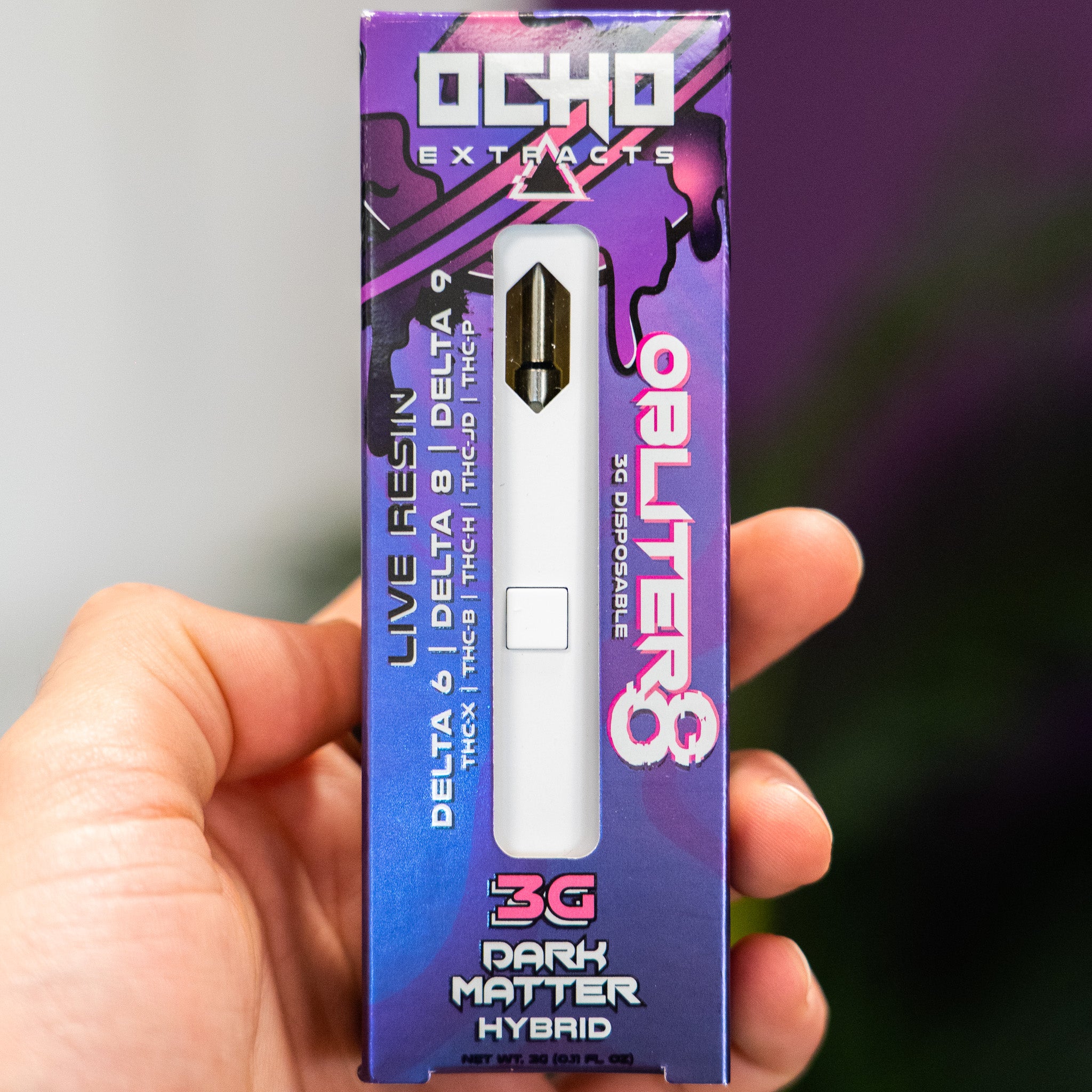 Obliter8 3 Gram Live Resin Disposable Dark Matter