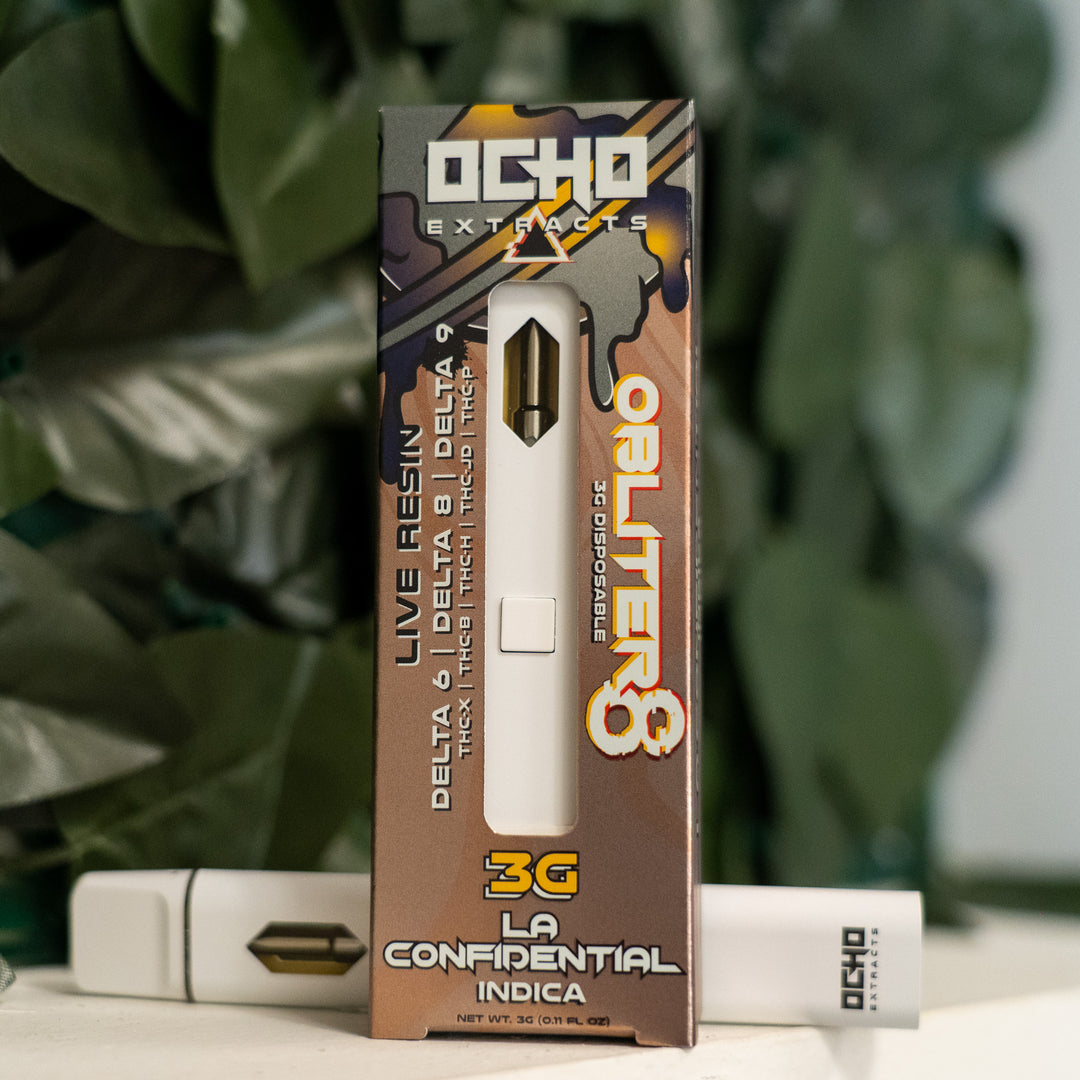 Obliter8 3g Live Resin Disposable LA Confidential Ocho Extracts Obliter8 3g Live Resin Disposable LA Confidential Ocho Extracts