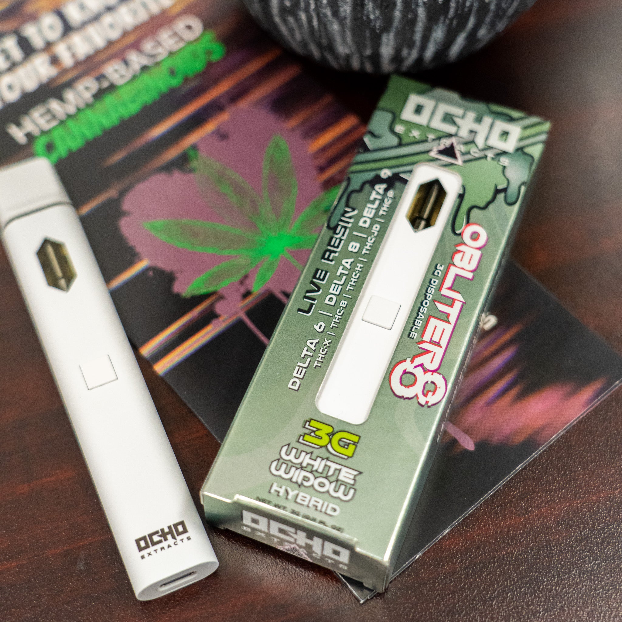 Obliter8 3g Live Resin Disposable White Widow 