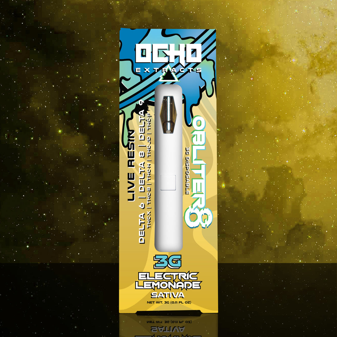 Obliter8 3 Gram Disposable - Electric Lemonade - Sativa - Live Resin