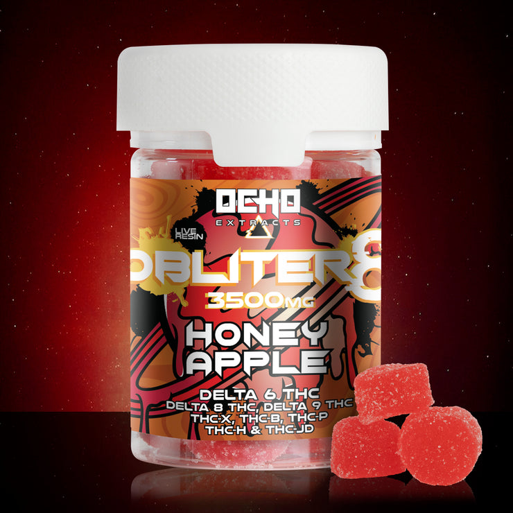 Obliter8 3500mg Live Resin Gummies - Honey Apple