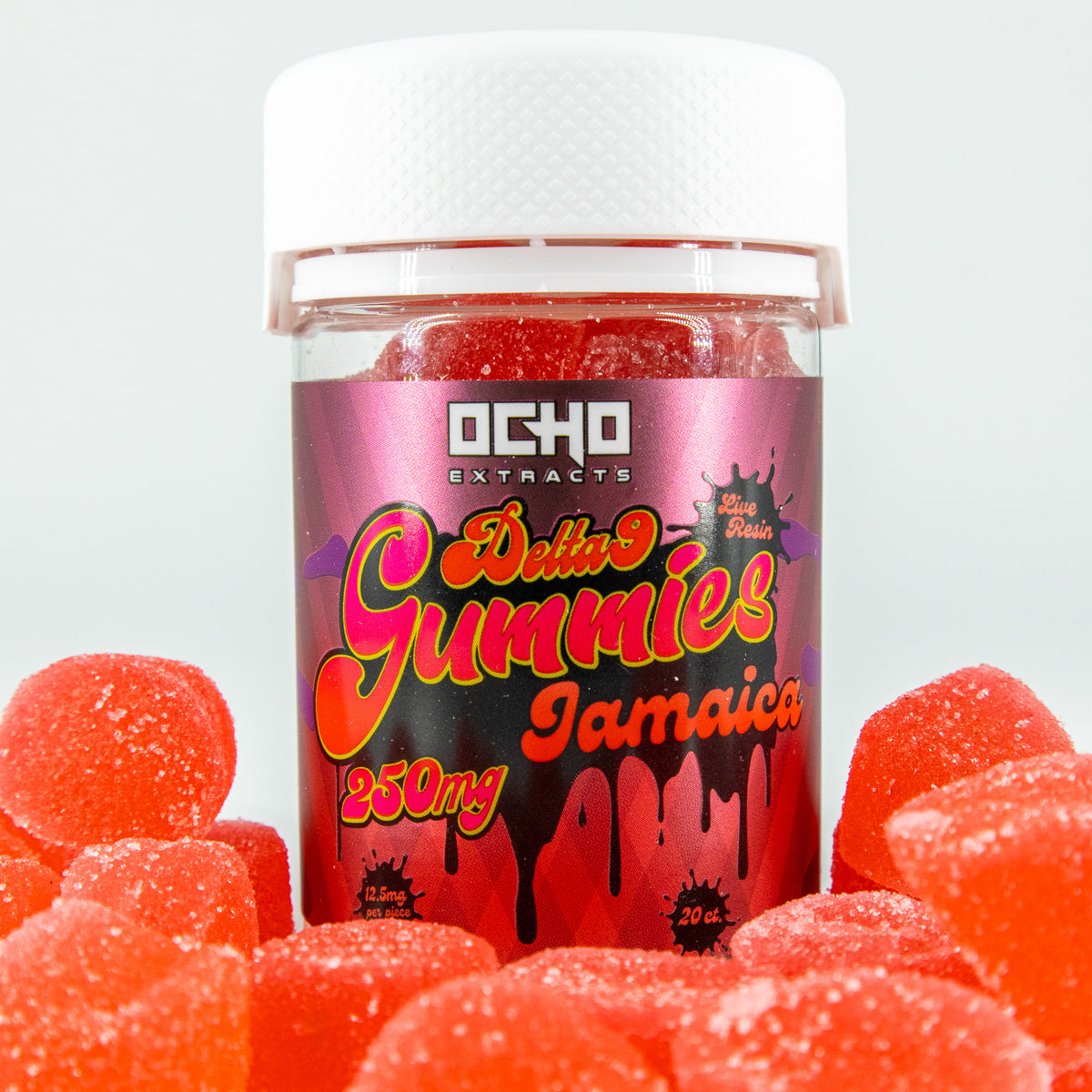 Delta-9 Live Resin Jamaica Gummies - 250mg – Ocho Extracts