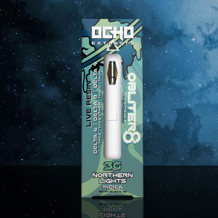 Obliter8 3 Gram Disposable - Northern Lights - Indica - Live Resin