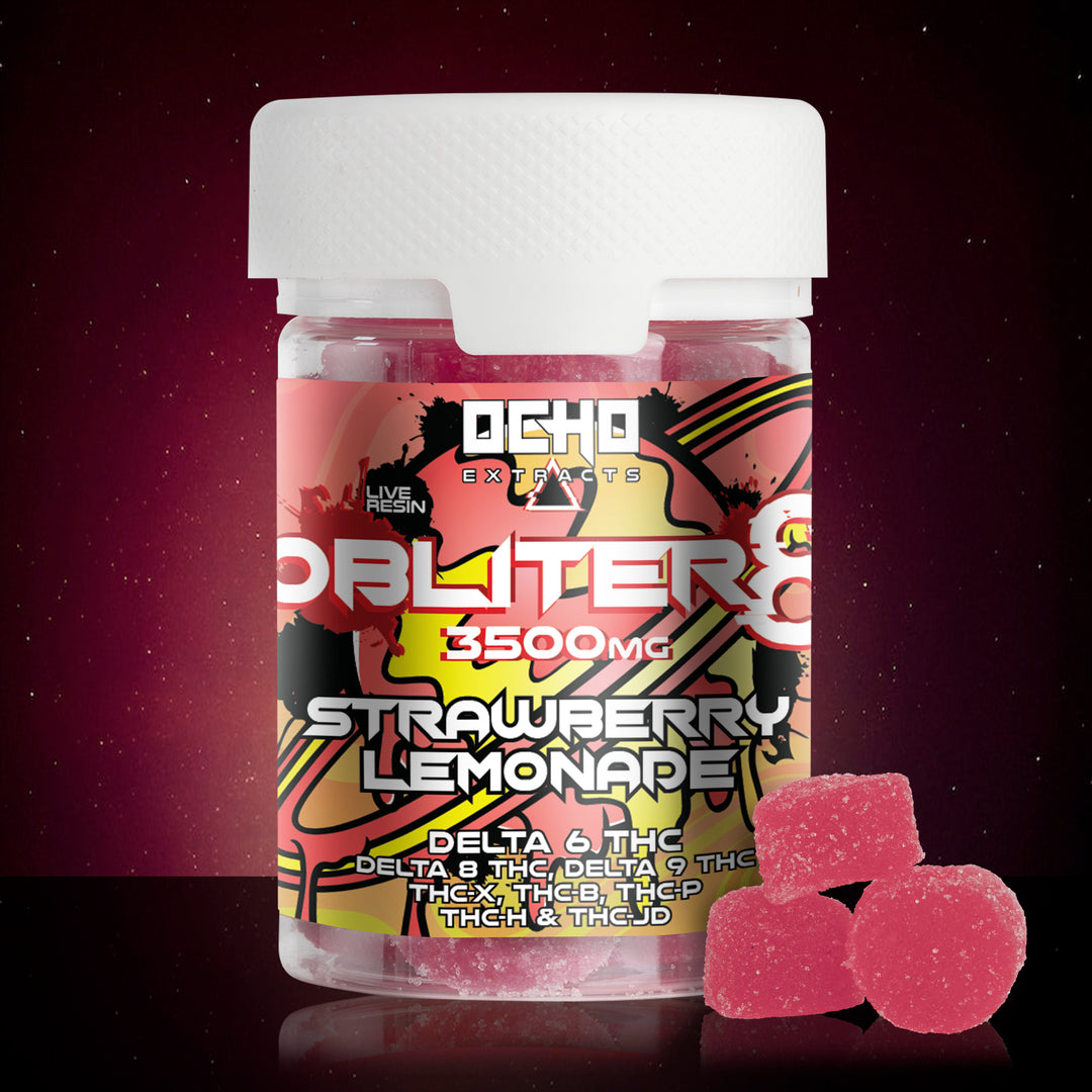 Obliter8 3500mg Live Resin Gummies - Strawberry Lemonade