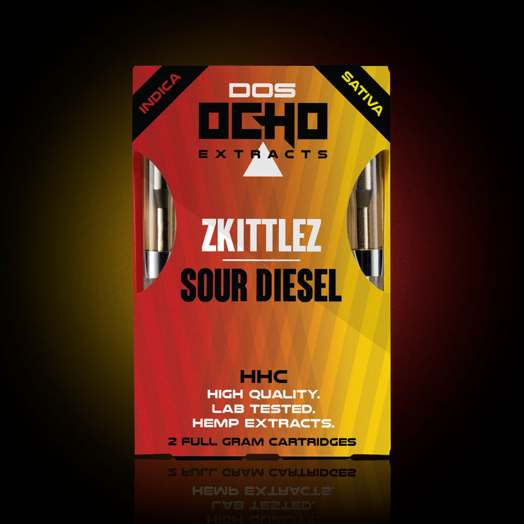 Dos Ocho - Zkittlez & Sour Diesel - HHC - Dual (1g) Cartridges