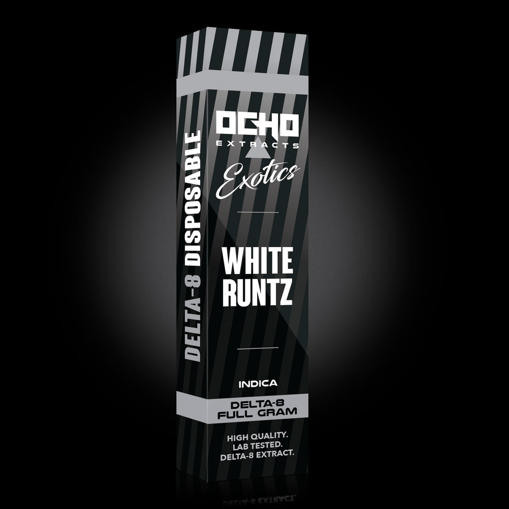 White Runtz Delta-8 Disposable Vape Pen - 1 Gram Ocho Extracts White Runtz Delta-8 Disposable Vape Pen - 1 Gram Ocho Extracts